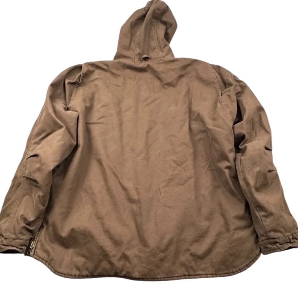 Berne Brown Sherpa Lined Canvas Jacket Hooded Size Men’s 3XL Workwear outdoors - Picture 3 of 9